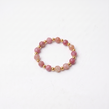 Pink Tourmaline Aura Ring