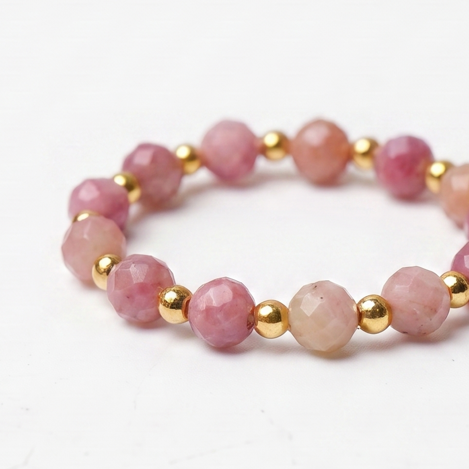 Pink Tourmaline Aura Ring