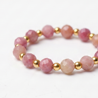 Pink Tourmaline Aura Ring