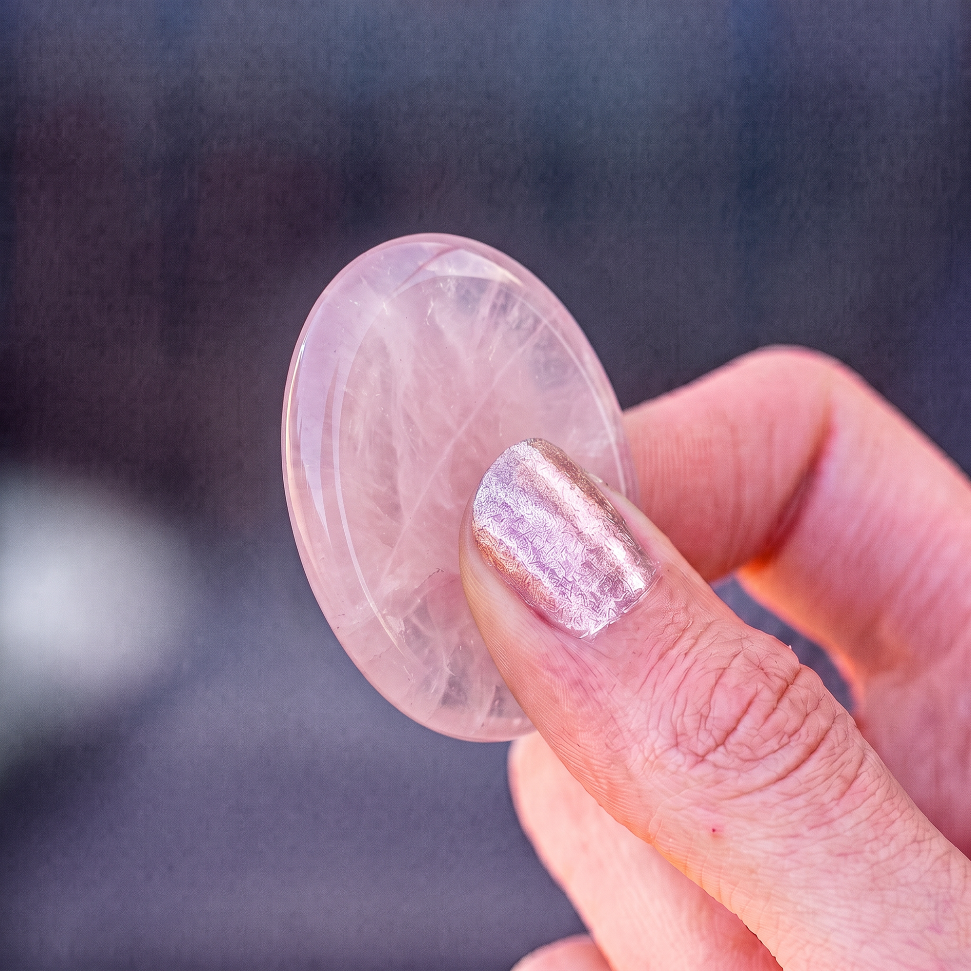 Rose Quartz Worry Stone
