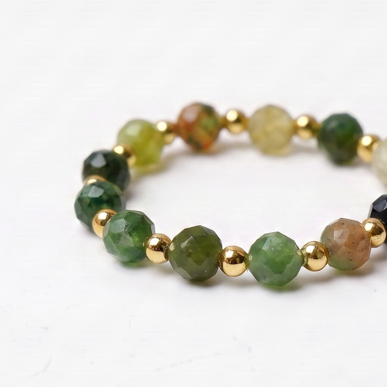 Indian Agate Aura Ring