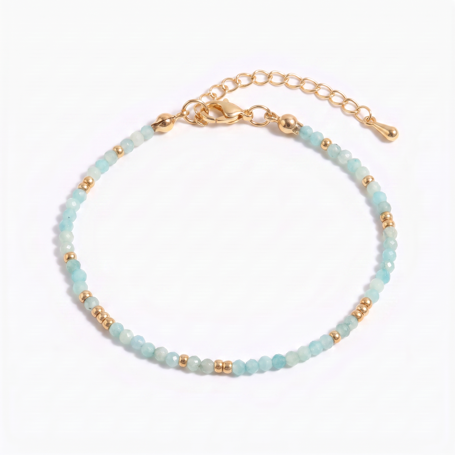 Aquamarine Beaded Bracelet