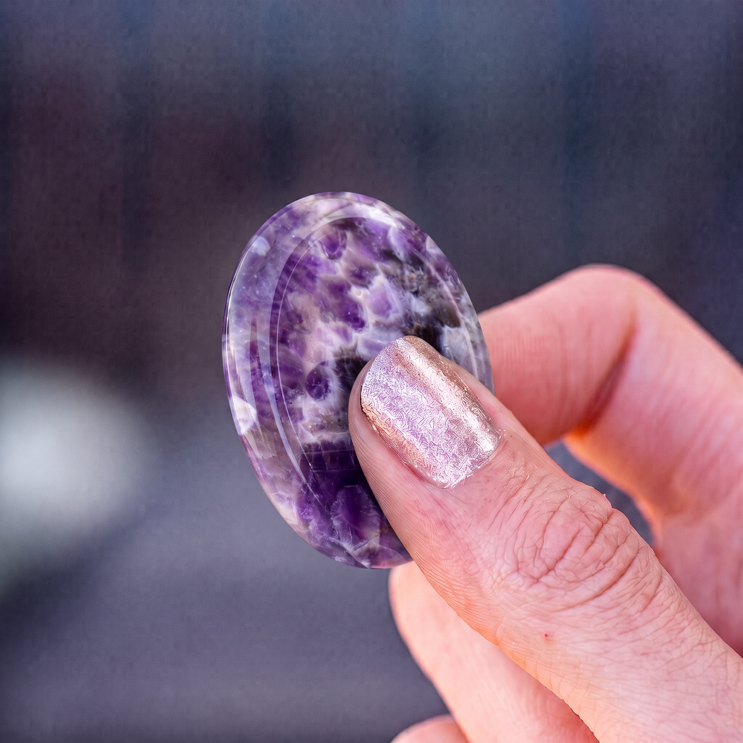 Amethyst Worry Stone