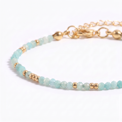 Aquamarine Beaded Bracelet