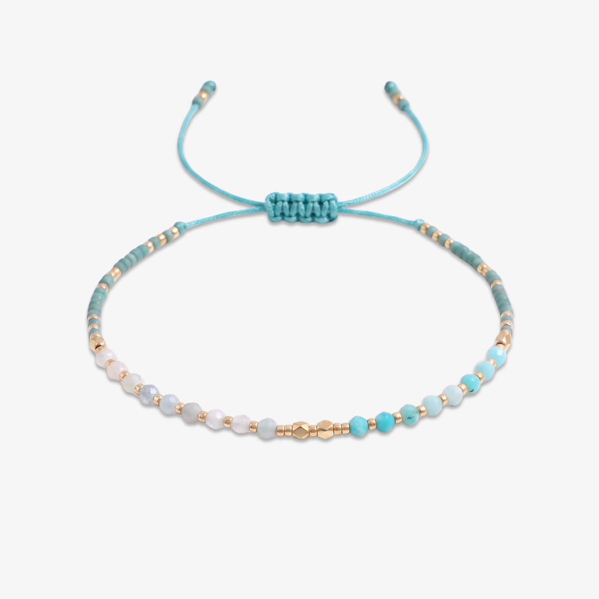Amazonite & Aquamarine Beaded Bracelet