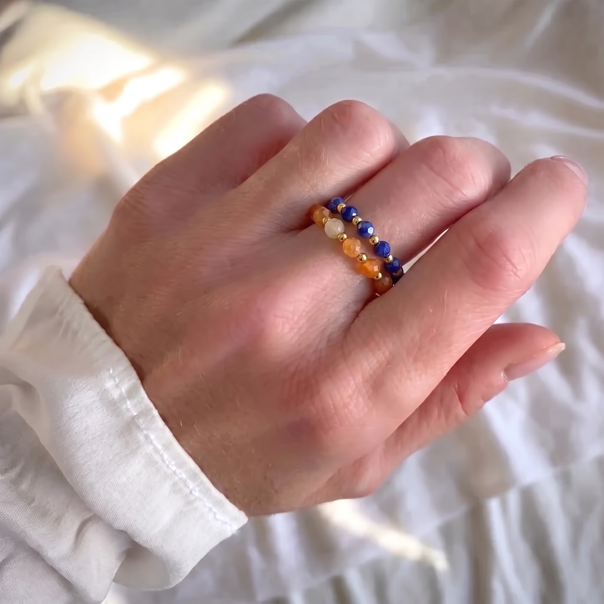 Red Aventurine Aura Ring