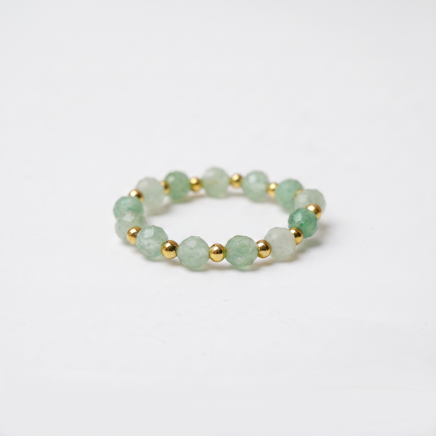 Green Quartz Aura Ring