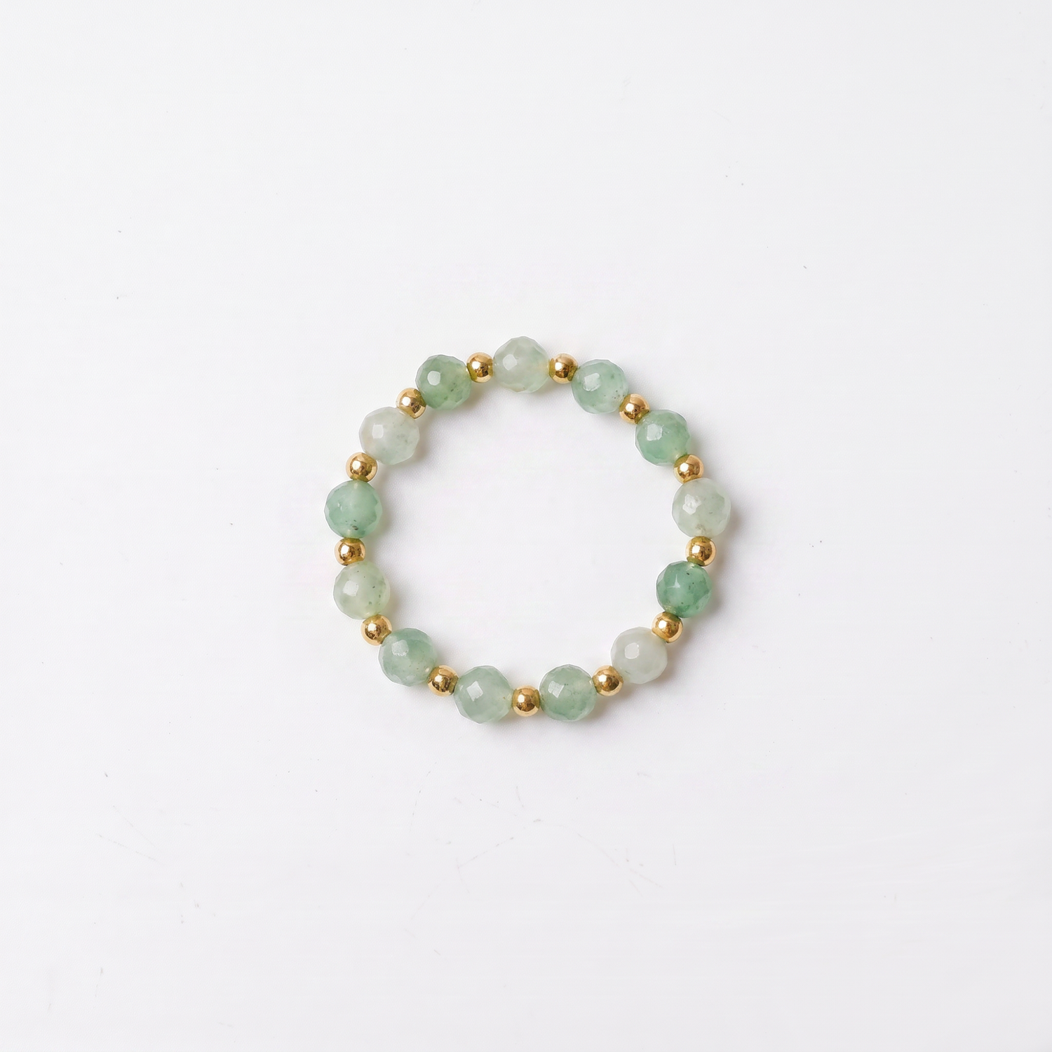 Green Quartz Aura Ring