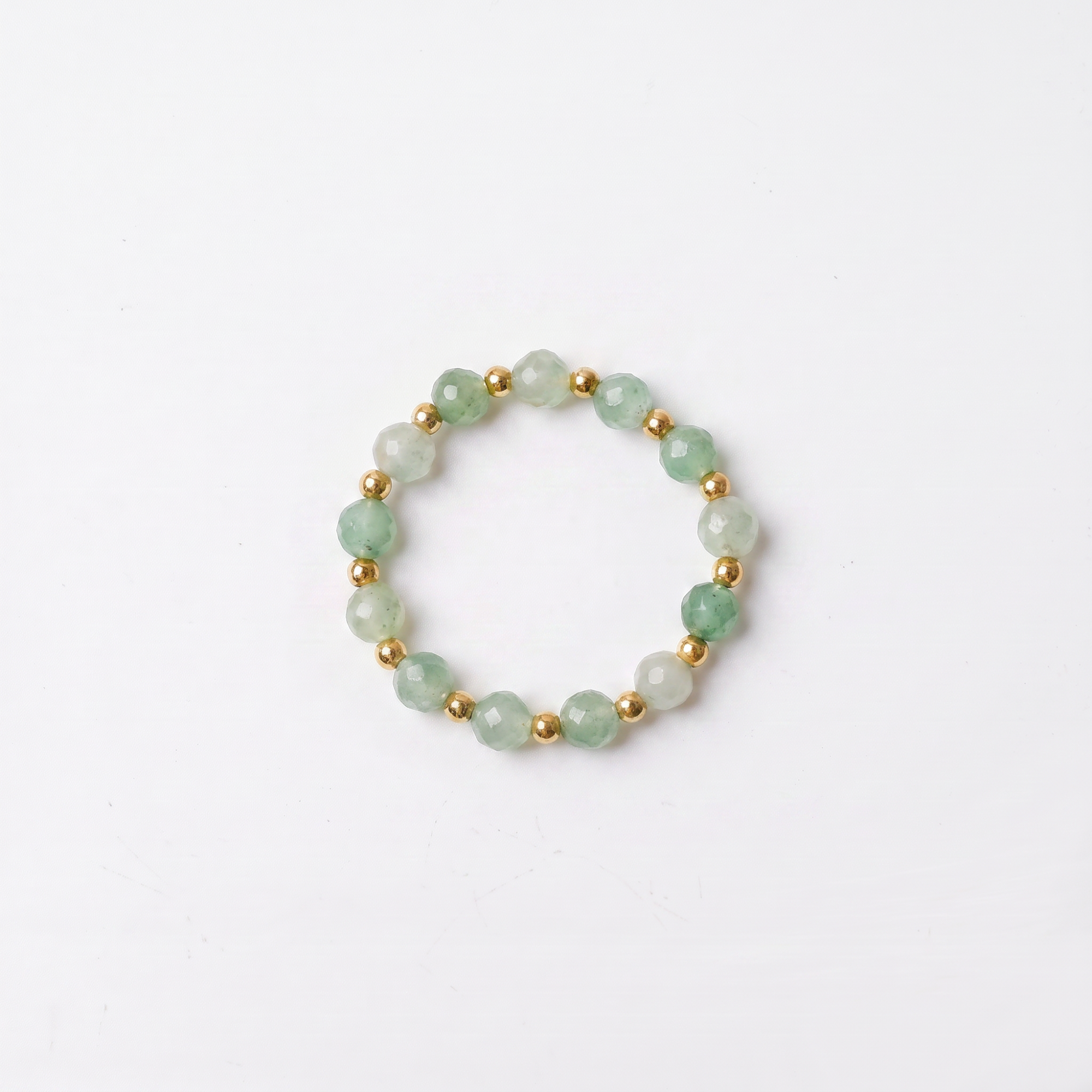 Green Quartz Aura Ring