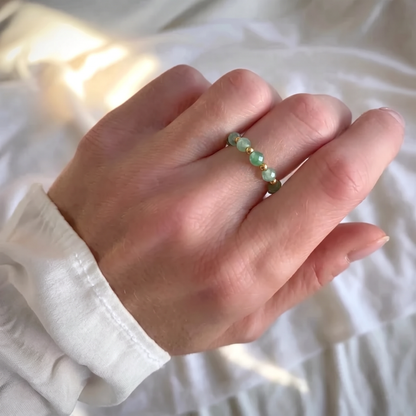 Green Quartz Aura Ring