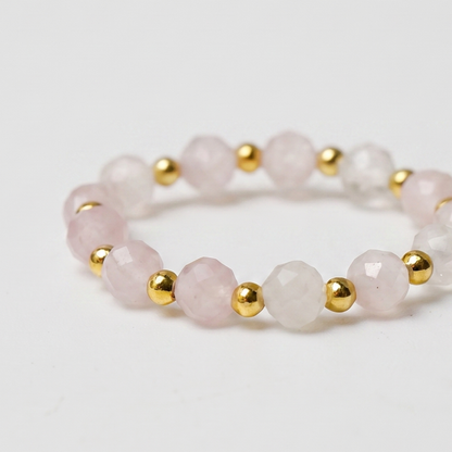 Rose Quartz Aura Ring