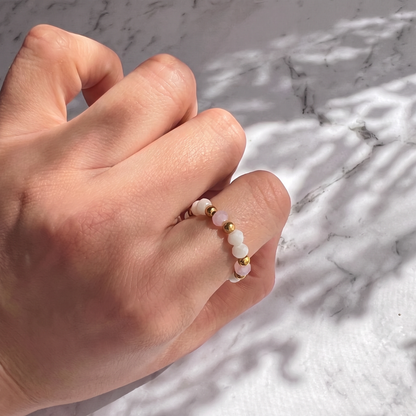 Rose Quartz Aura Ring