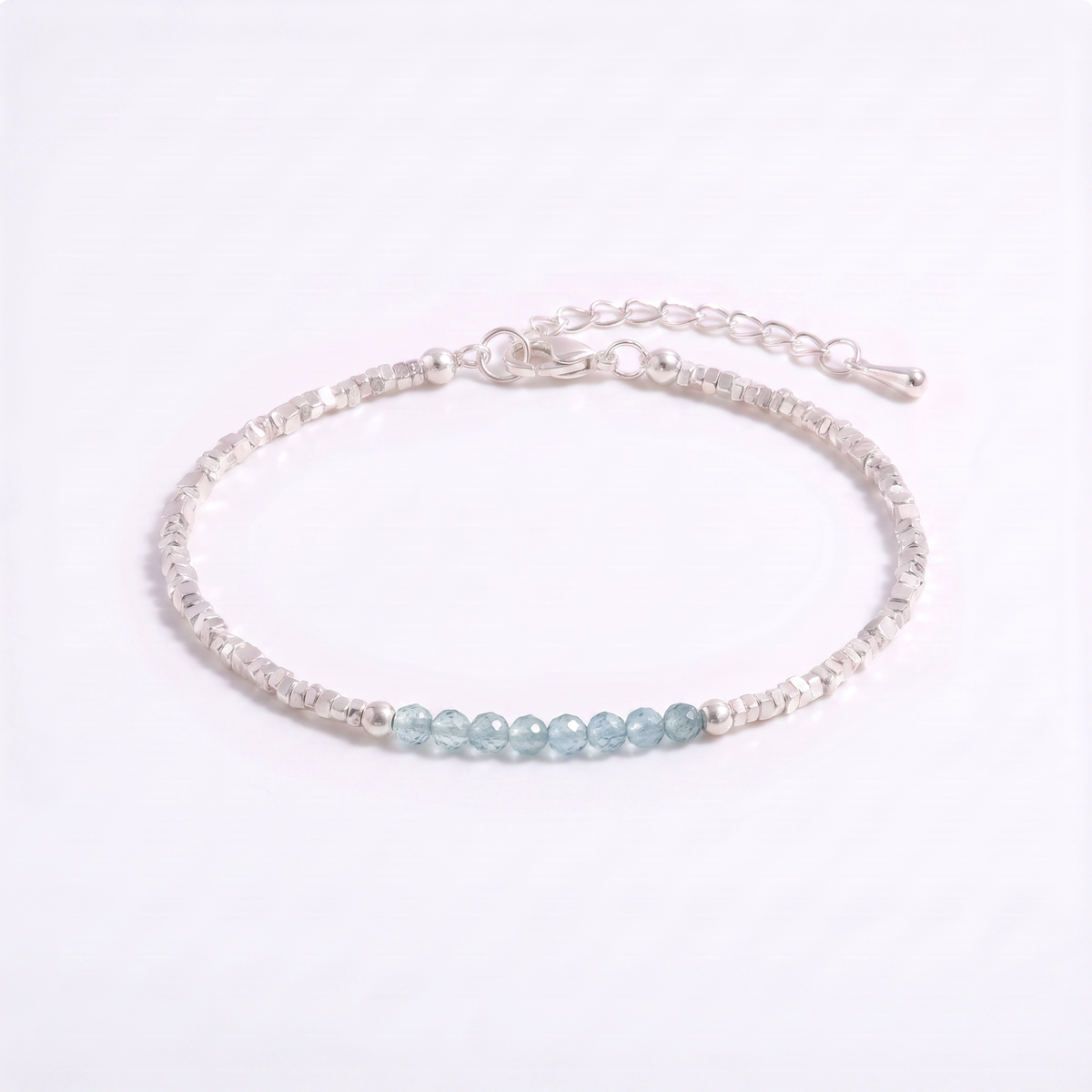 Silver Sky & Aquamarine Bracelet