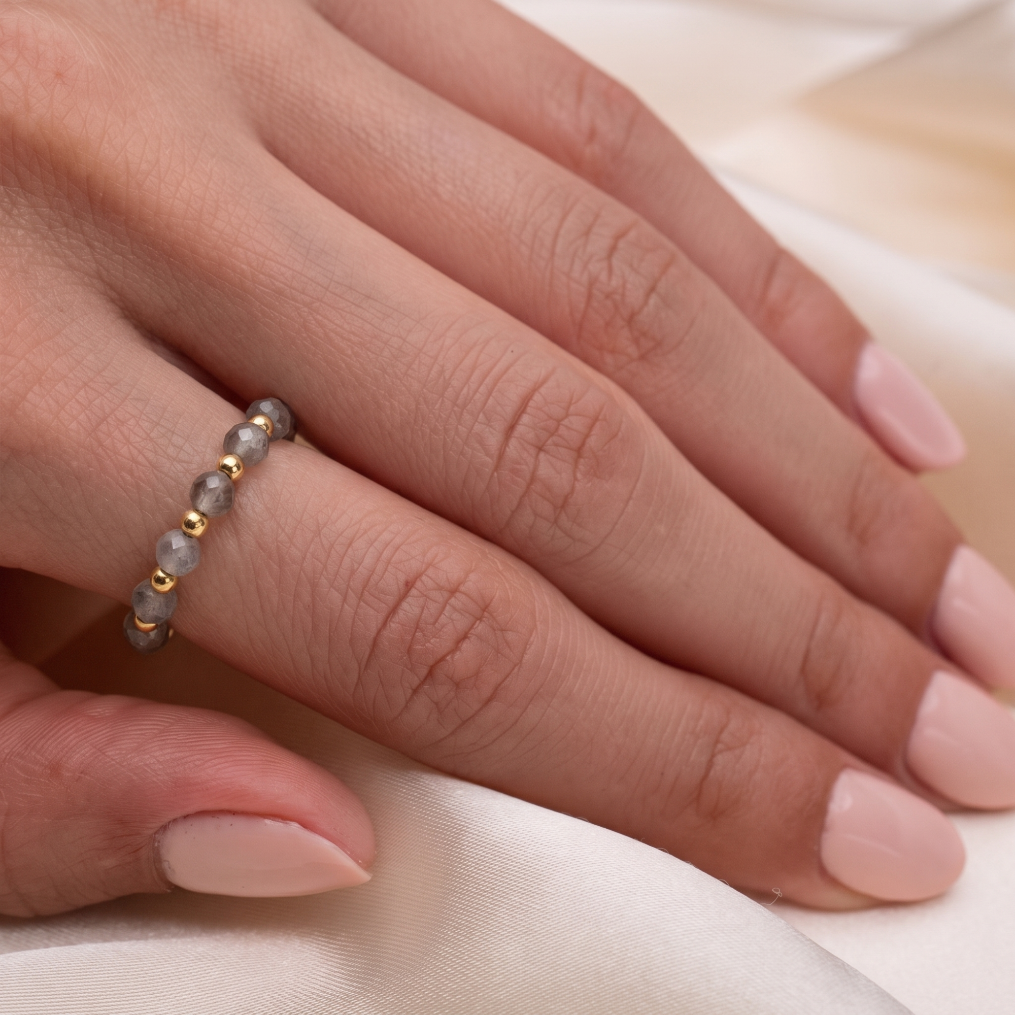 Smoky Quartz Aura Ring
