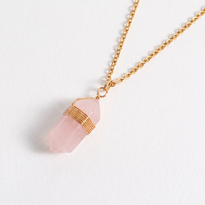 Rose Quartz Healing Necklace