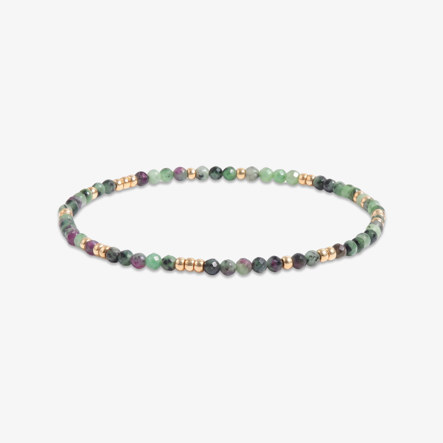 Ruby Zoisite Beaded Bracelet