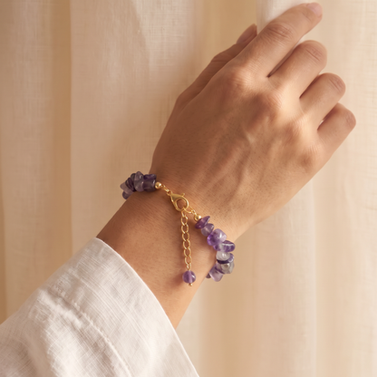Amethyst Chip Bracelet