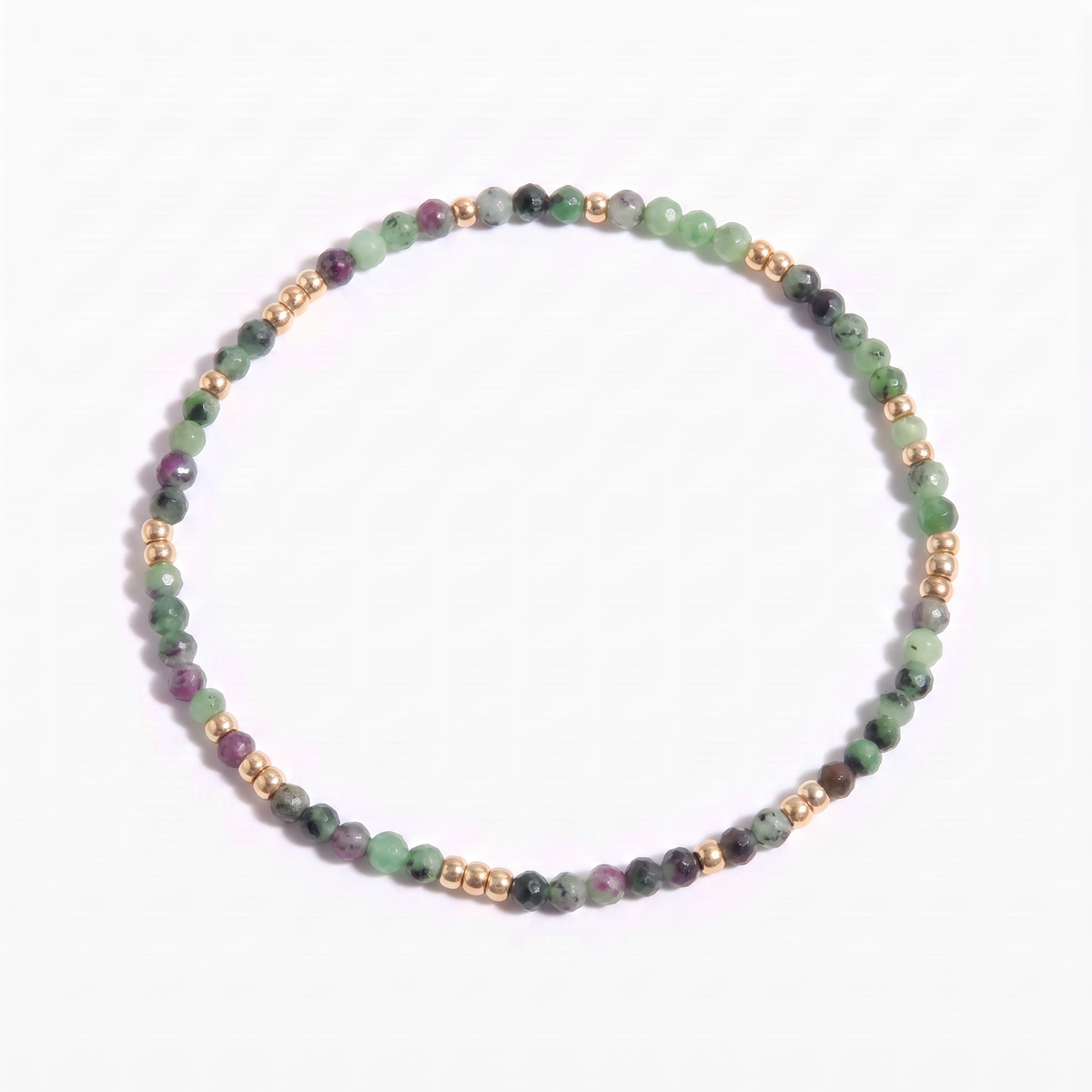 Ruby Zoisite Beaded Bracelet