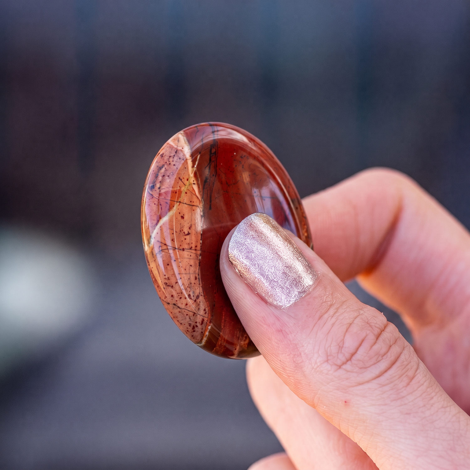 Red Jasper Worry Stone