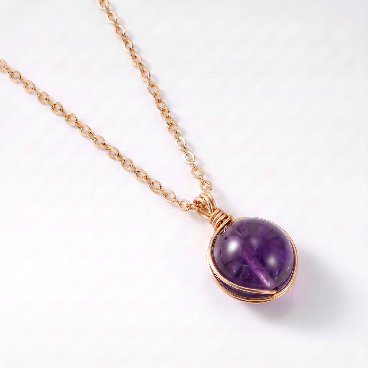 Amethyst Orb Necklace