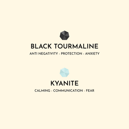 Black Tourmaline &amp; Kyanite Car Charm