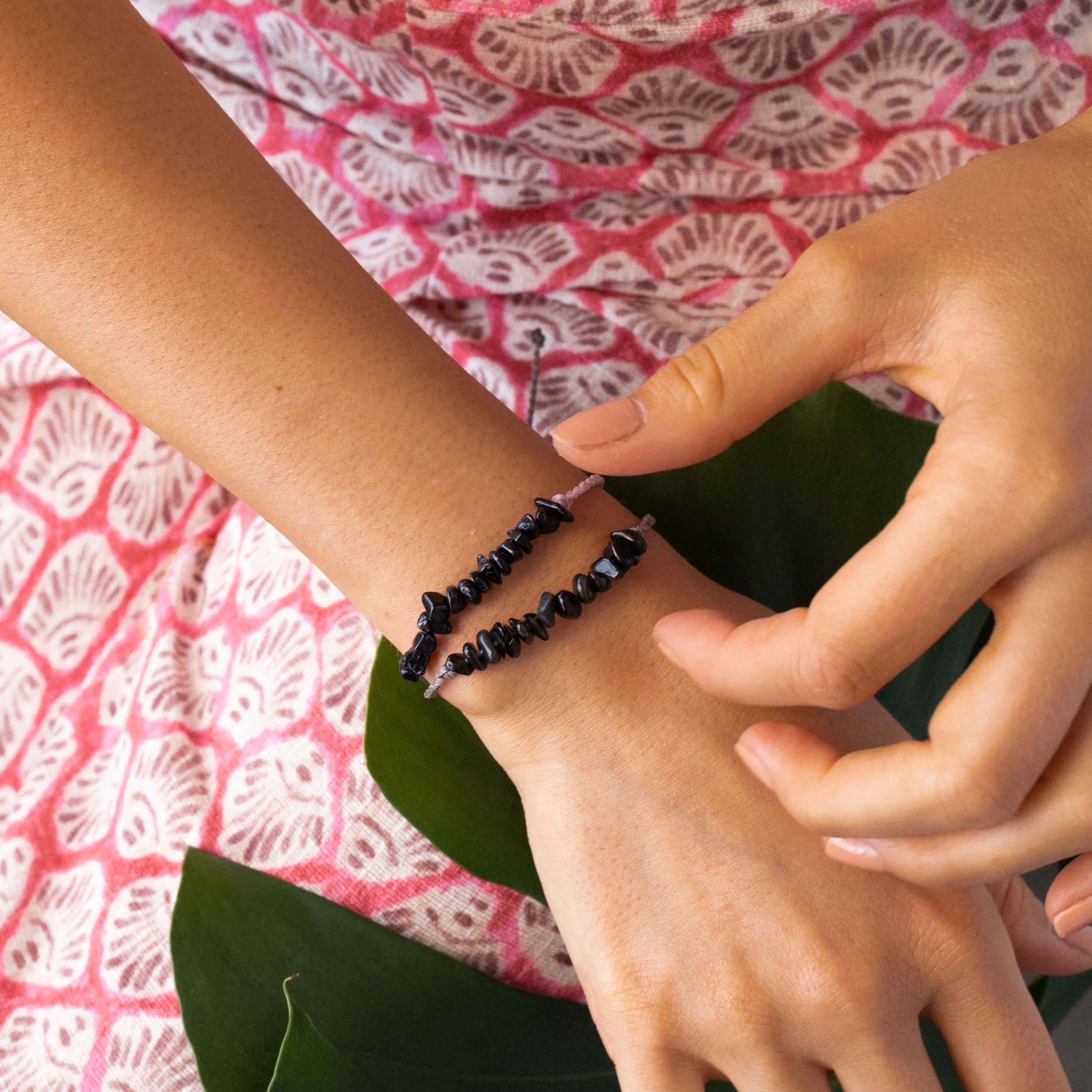 Natural Black Tourmaline Crystal Bracelet – Peaceful Sense