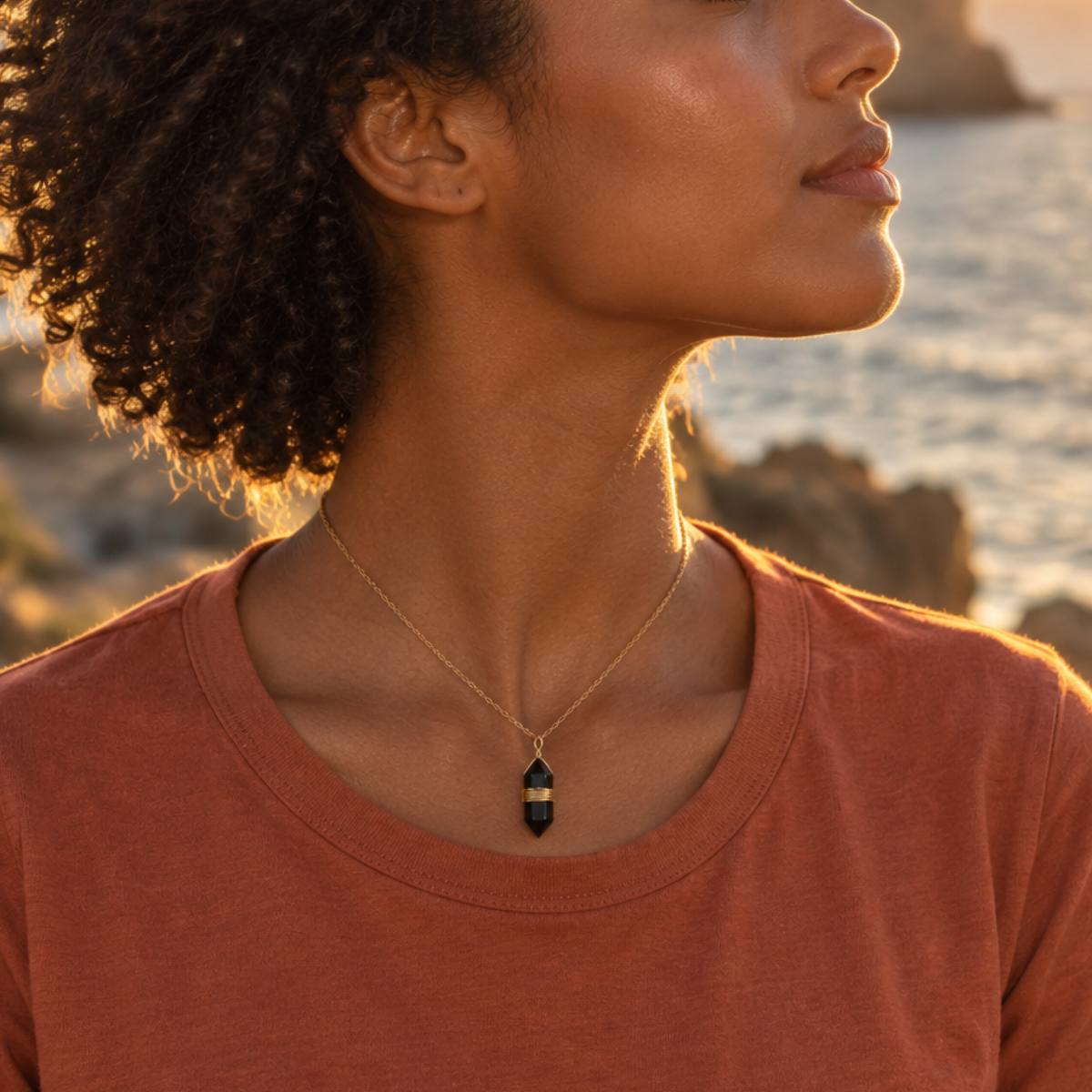 Black Tourmaline Healing Necklace