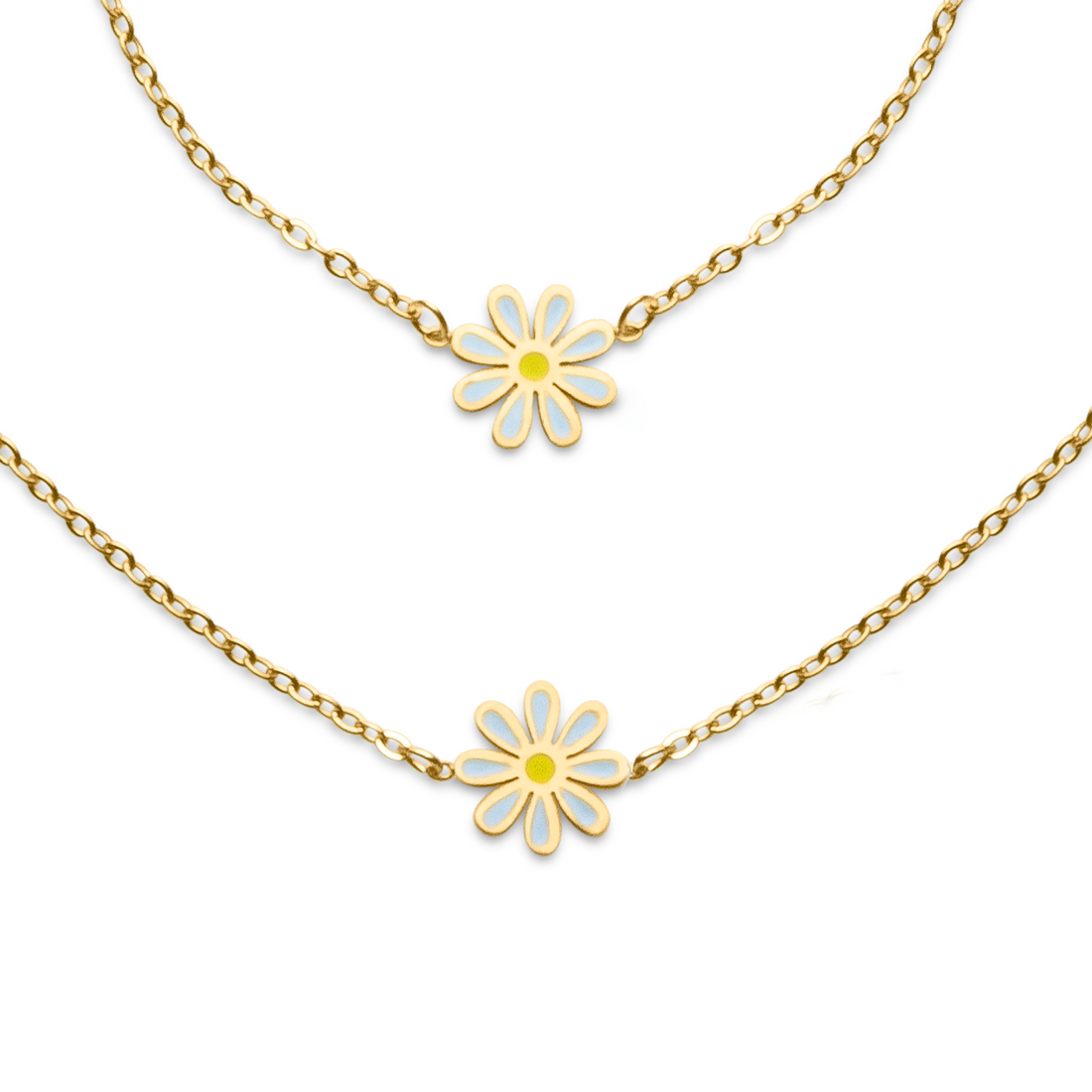 Daisy Flower Jewelry Stack