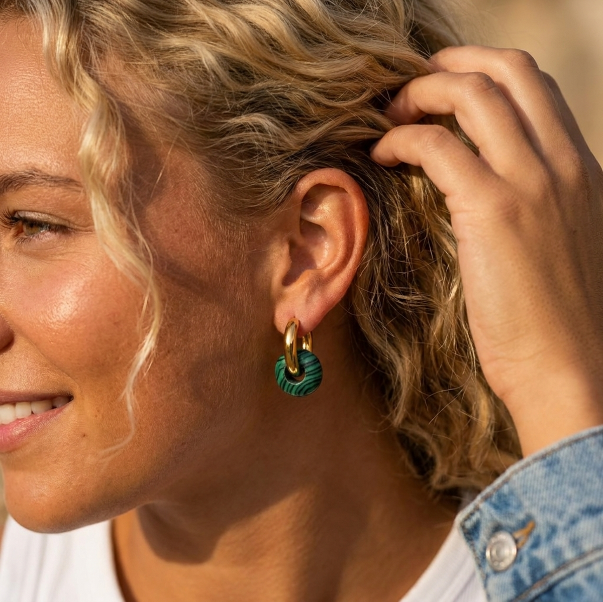 Malachite Earrings