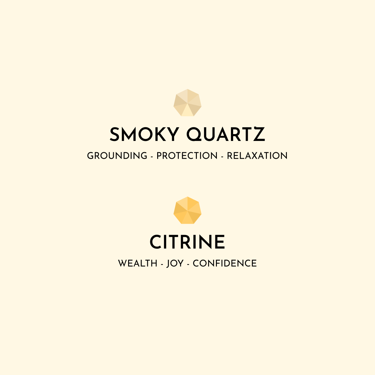 Smoky Quartz &amp; Citrine Car Charm