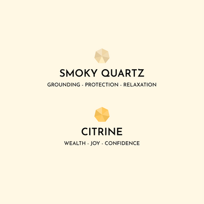 Smoky Quartz &amp; Citrine Car Charm