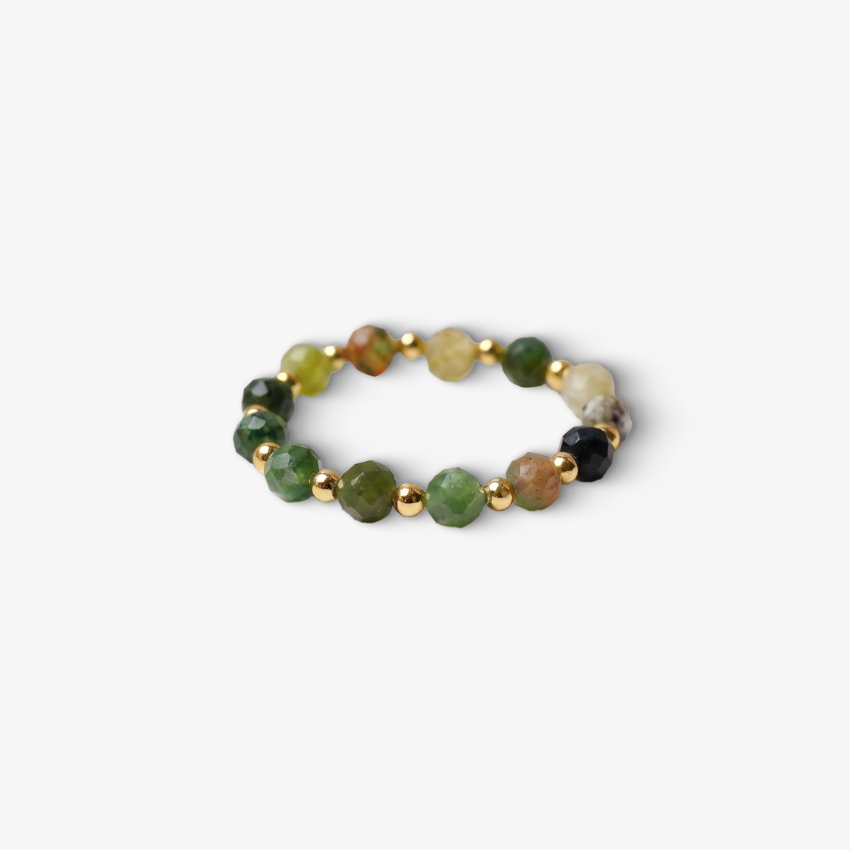 Indian Agate Aura Ring