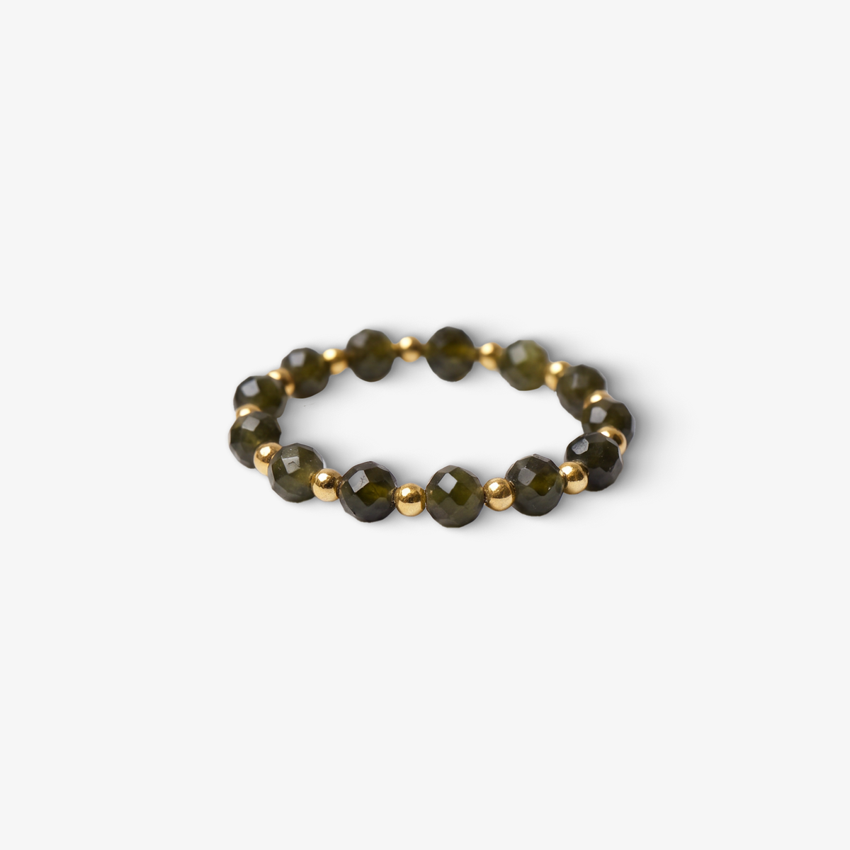 Gold Obsidian Aura Ring