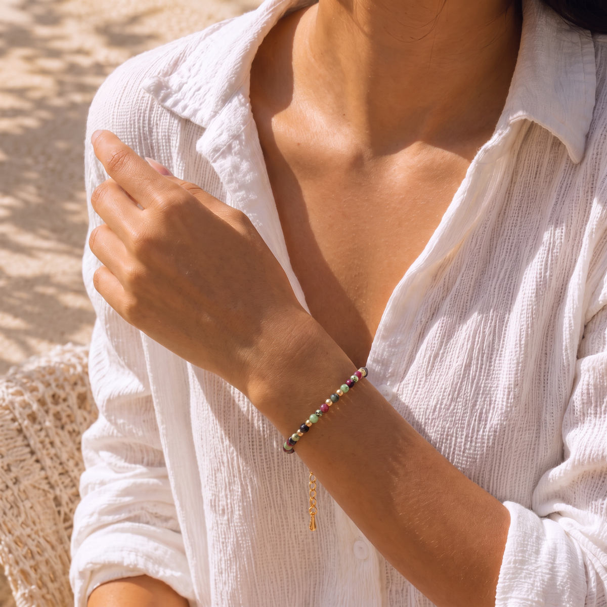 Tourmaline Beaded Bracelet