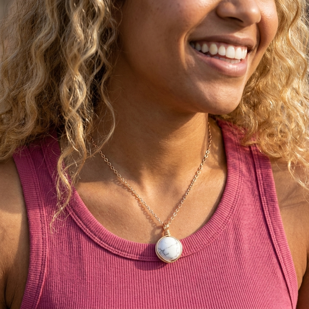 Howlite Orb Necklace