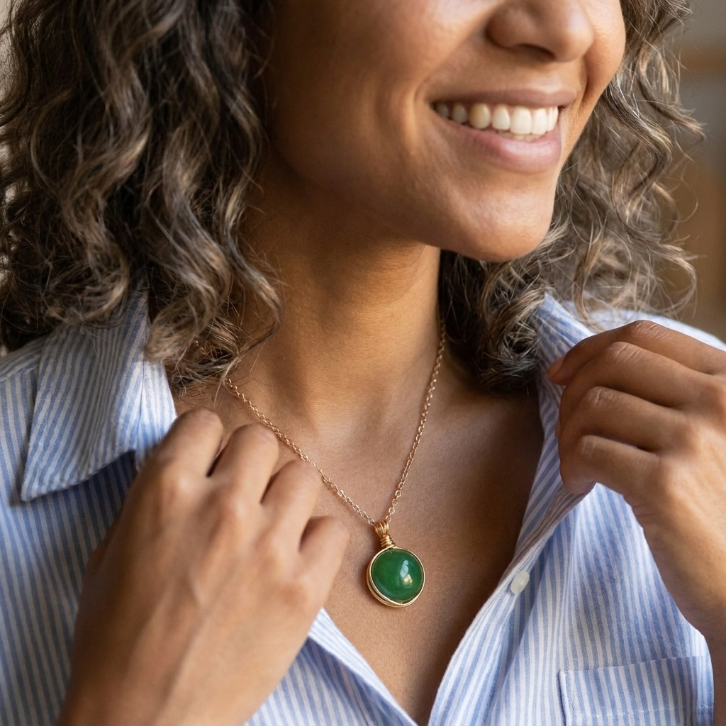 Aventurine Orb Necklace