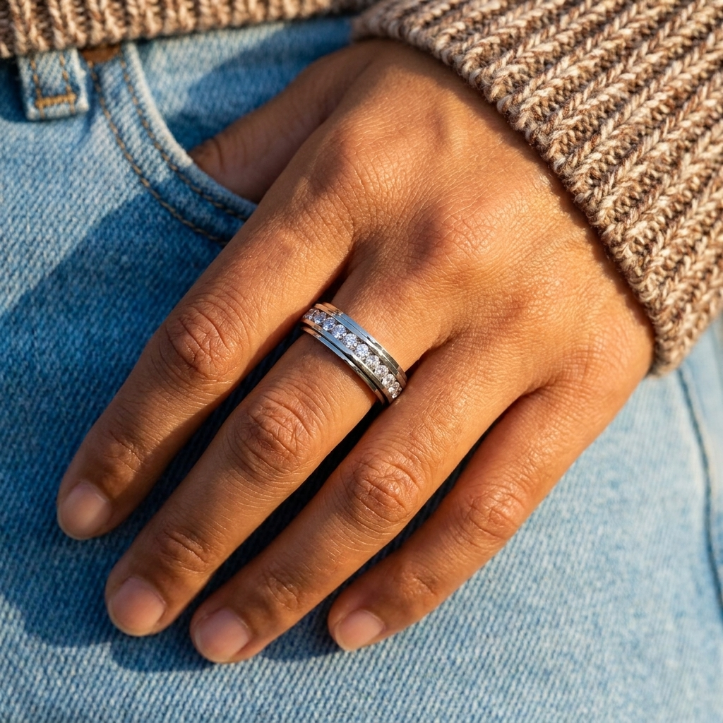 Pavé Fidget Ring