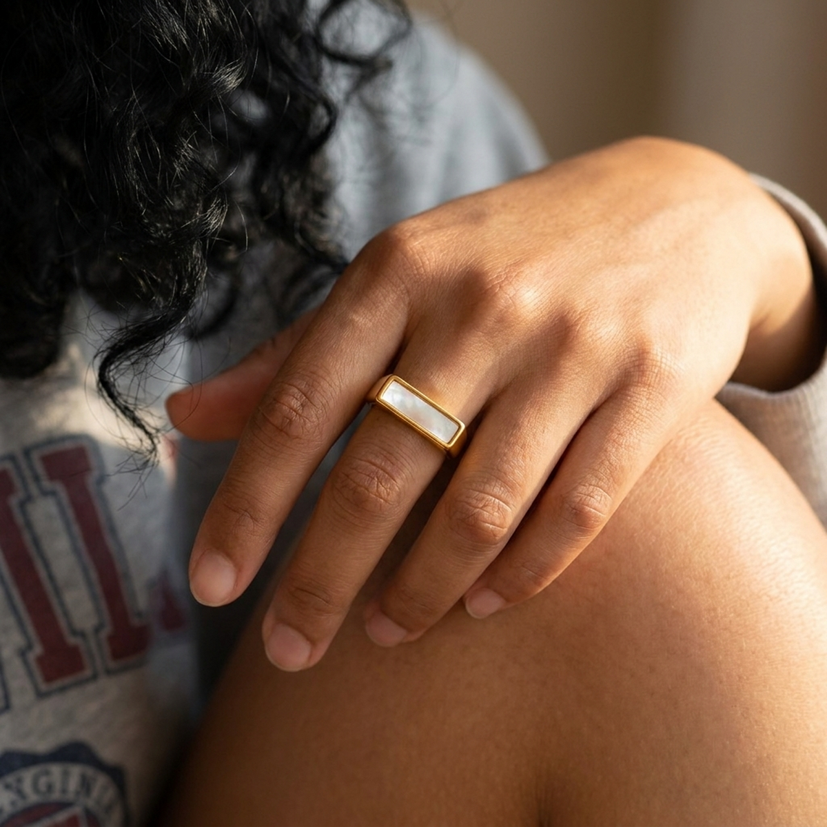 Pearl Bar Ring
