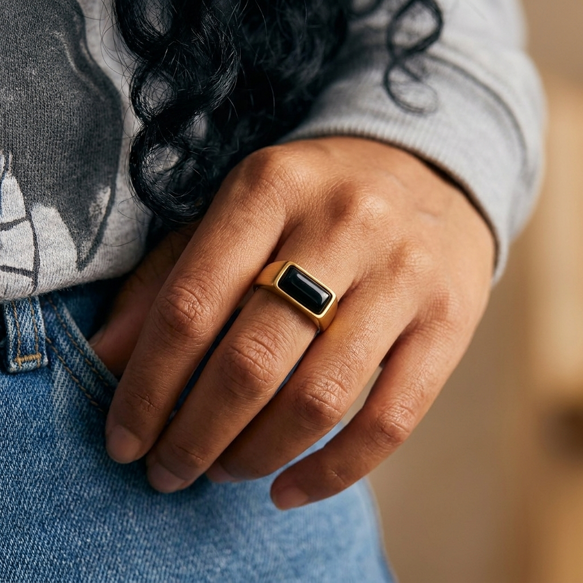 Black Bar Ring