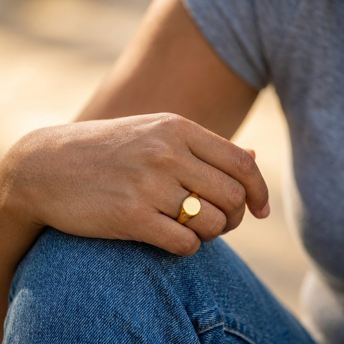 Round Signet Ring