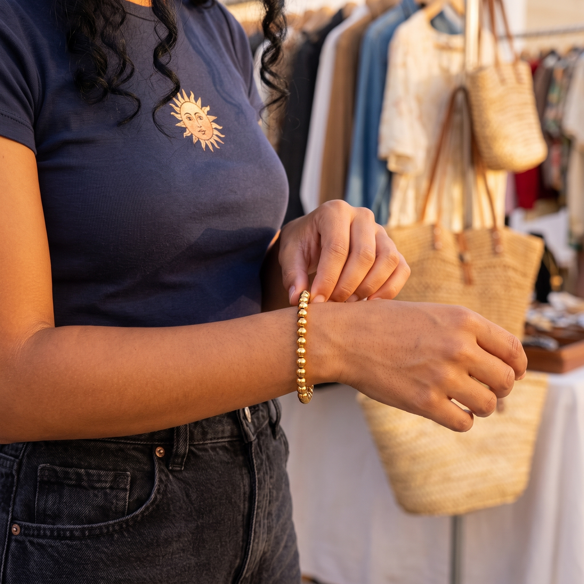 Gold Bead Bracelet