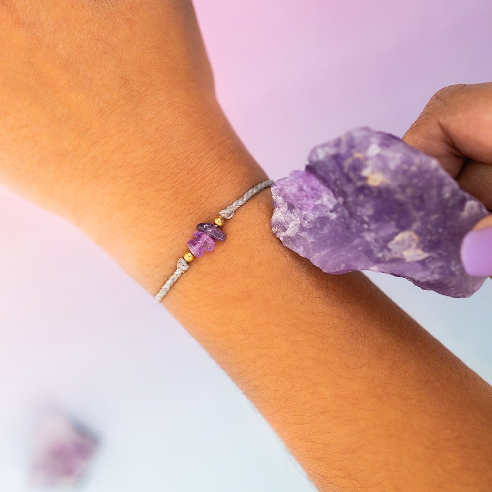 Butterfly February Birthstone Amethyst Purple Bracelet – Aurora Tears