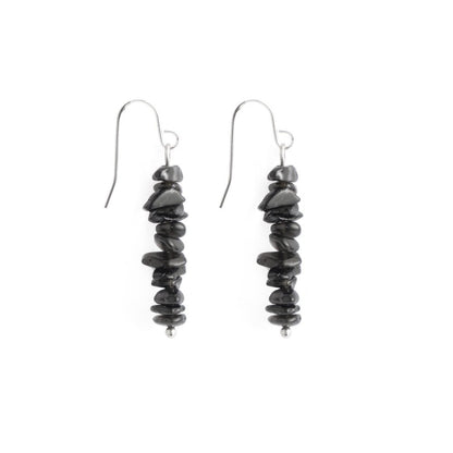 Black Tourmaline Chip Earrings - ISLA IDA™