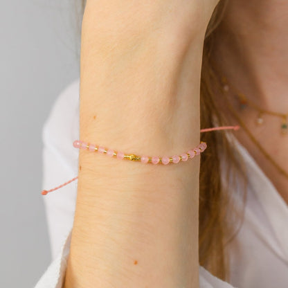 Rose Quartz Beaded Bracelet - ISLA IDA™